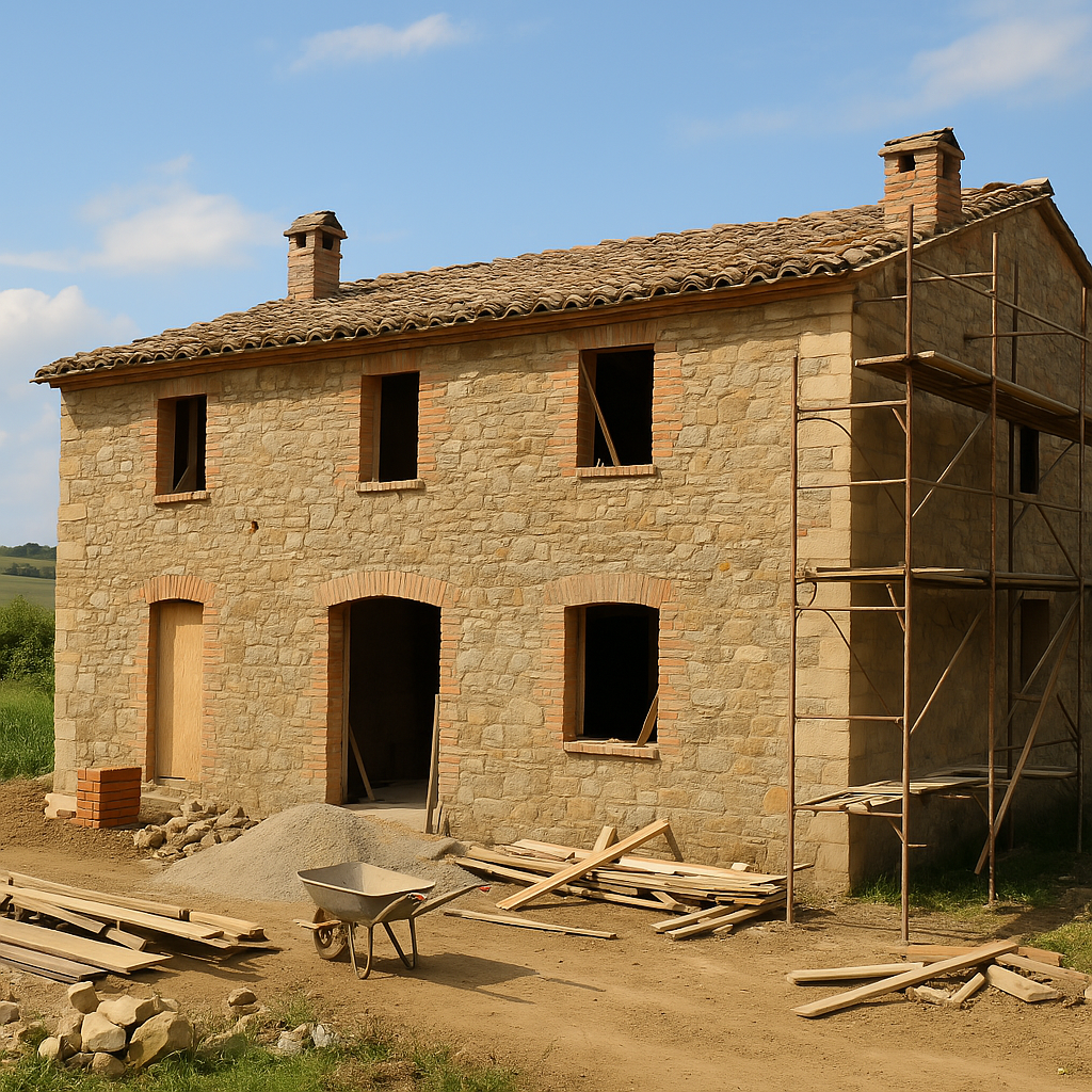 come ristrutturare un casale in economia